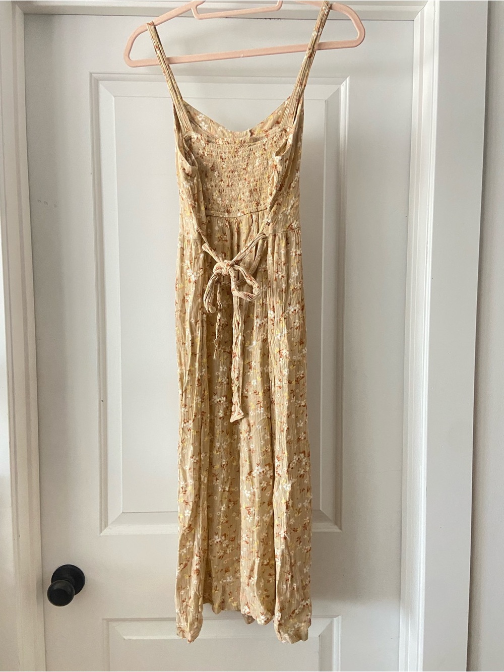 Pink Rose Beige Floral Button-Front Dress - Picture 4 of 7